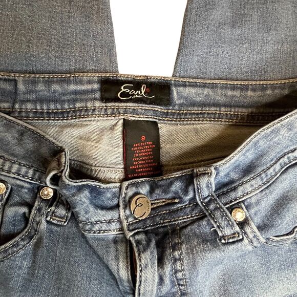 Earl Jeans Women 8 Cropped Mid Rise Stretch (W28 L23) - Picture 4 of 14